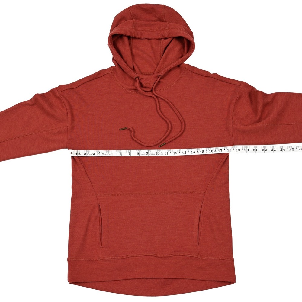 WoolX Hoodie Women's XS Merino Wool Blend Pullover Sweatshirt Rust Performance - Picture 2 of 6